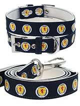 Scotland Football Team Collar & Lead Set - Our Official Scotland Retro Collar and Lead Set are lightweight and  incredibly strong. The collar has been finished with chrome detailing  including the eyelets and tip of the collar. A matching harness is  available to purchase separately. You can be sure that this stylish  collar and lead will be...