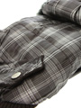 Brown Checked Parka with Detachable Hood