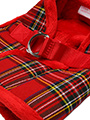 Luxury Fur Lined Red Tartan Harness