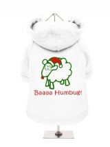 ''Christmas: Baaaa Humbug!'' Fleece-Lined Dog Hoodie / Sweatshirt