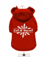 ''Christmas: Let It Snow'' Fleece-Lined Dog Hoodie / Sweatshirt