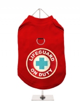 ''Lifeguard On Duty'' Harness-Lined Dog T-Shirt