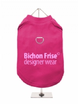 ''Bichon Frise Designer Wear'' Harness-Lined Dog T-Shirt