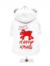 ''Christmas: Happy Xmas'' Fleece-Lined Dog Hoodie / Sweatshirt